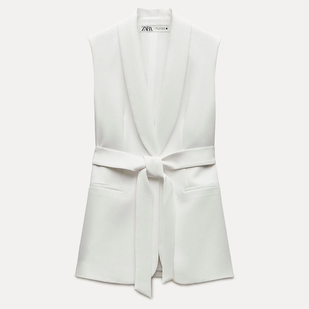 ZARA TUXEDO COLLAR VEST ZW COLLECTION